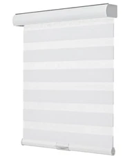 Persilux Cordless Zebra Blinds for Windows (23" W X 72" H, White)