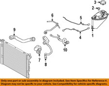 BMW OEM 19-23 X5,X6,X7 Cooling Hoses Pipes-Overflow Hose 17129894775