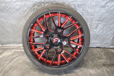 2021 DODGE DURANGO SRT HELLCAT 6.2L FORGIATO CUSTOM WHEEL 24'' BLACK/RED #15901