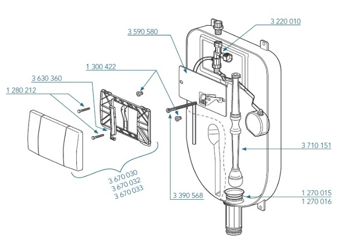 KIT RICAMBI CASSETTA WC P-80 AQUASTOP - FAISMILANI - Imagen 1 de 1