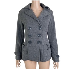 Iris Basic Jacket Womens XL Gray Trench Butto...