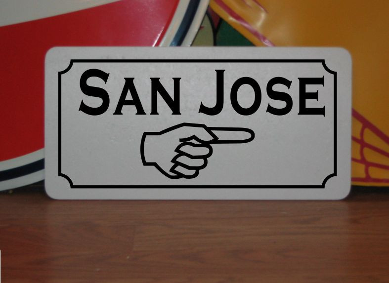 SAN JOSE - Letrero de metal 4 hoteles aeropuerto cosplay metro California TV accesorios de películas