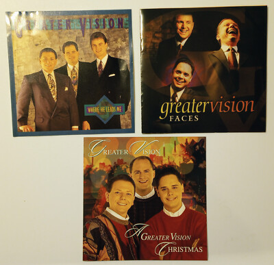 3 CD lot Greater Vision Where He Leads Me / Faces / Christmas Christian gospel