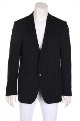 strellson Blazer Wool-Blend Stripes 50 anthracite black