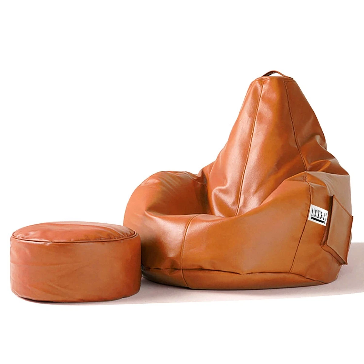 Leather bean online bag ottoman