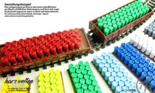 HW basic N0430B - 48x Ölfass Spundfass auf Boden uni Ladegut Bahn, Spur N 1:160