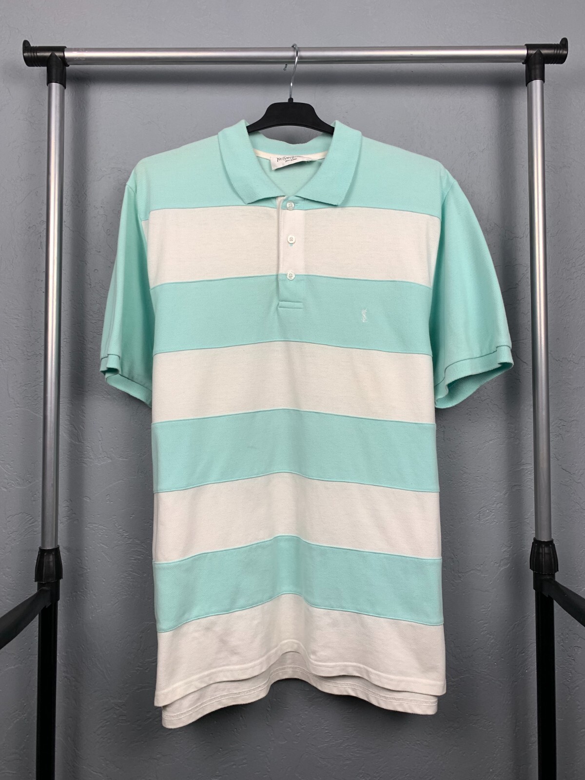 Polo a righe Yves Saint Laurent YSL vintage da uomo taglia XL