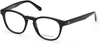 GANT GA3235 001 Black Plastic Round Optical Eyeglasses Frame 49-20-145 GA RX 