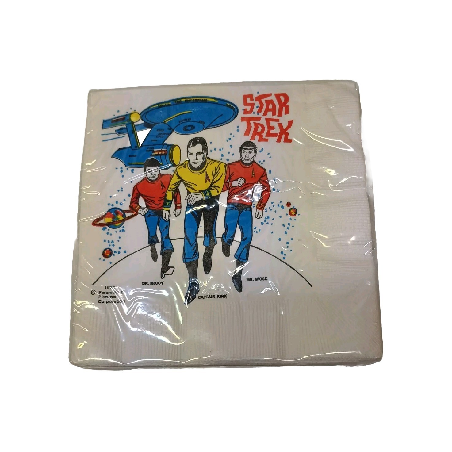 Rare Vintage Star Trek Napkin 1976 Original Sealed Kirk Spock Scotty | eBay
