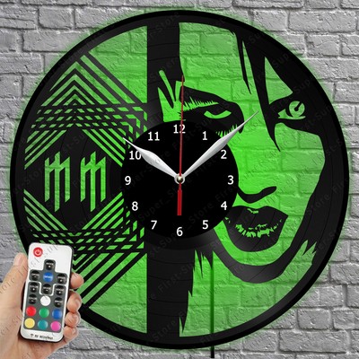 LED Clock Marilyn Manson Vinyl Record Wall Clock Led Light Wall Clock 3760