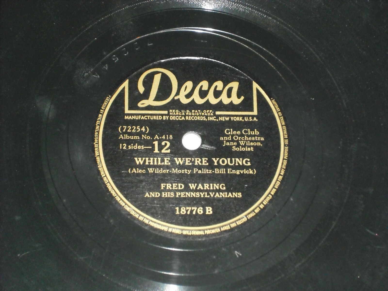 FRED WARING-Louise (1944) DECCA 10" Shellac Single