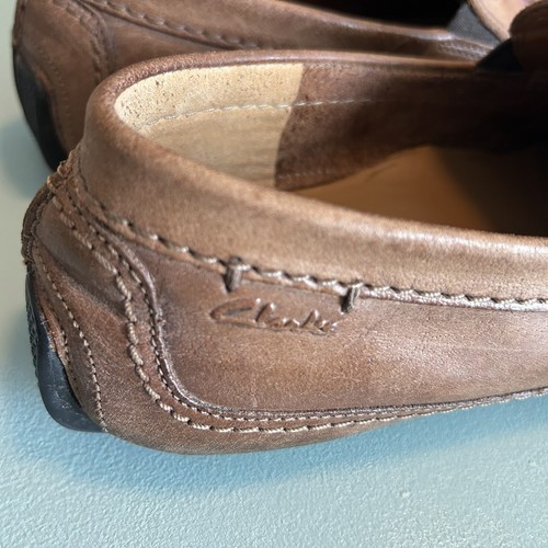 Clarks Collection Driving Shoes Brown Mocs Mens Size 8 1/2 Ortholite Soft 16326 - Picture 8 of 19