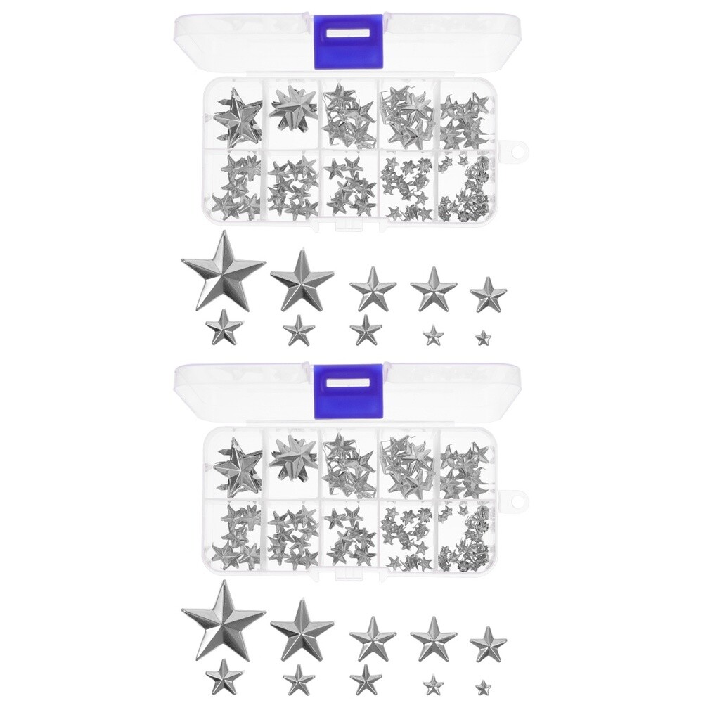 Three Star Rivets 150pcs DIY Leathercraft Star Rivets Metal Studs Rivets Decorative metal ...