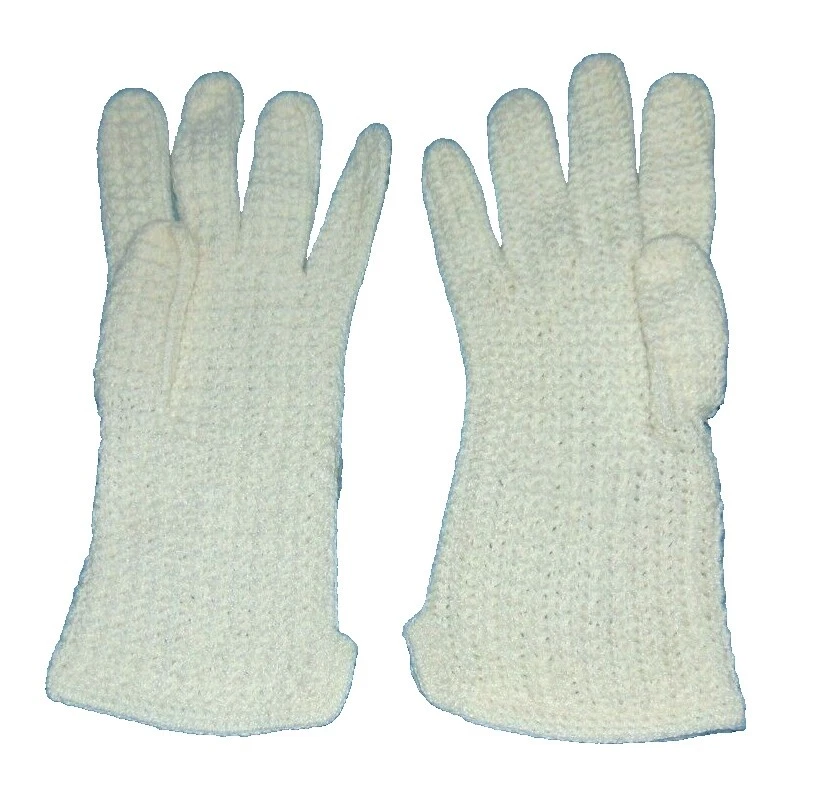 Guantes Vintage 1980s Blanco
