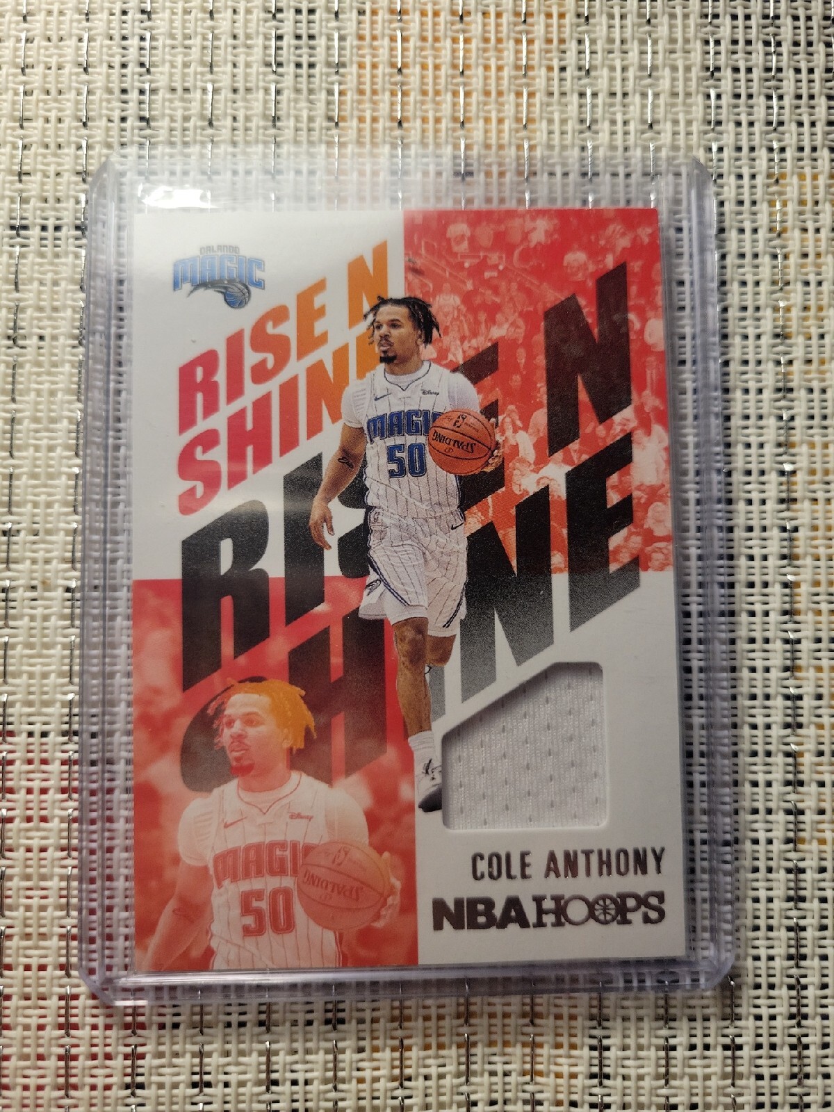 2020-21 PANINI NBA HOOPS RISE N SHINE COLE ANTHONY JERSEY RELIC RC SP MAGIC