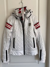Toni Sailor Womens Designer Ski Jacket White Red Black Size 38 2 4 6