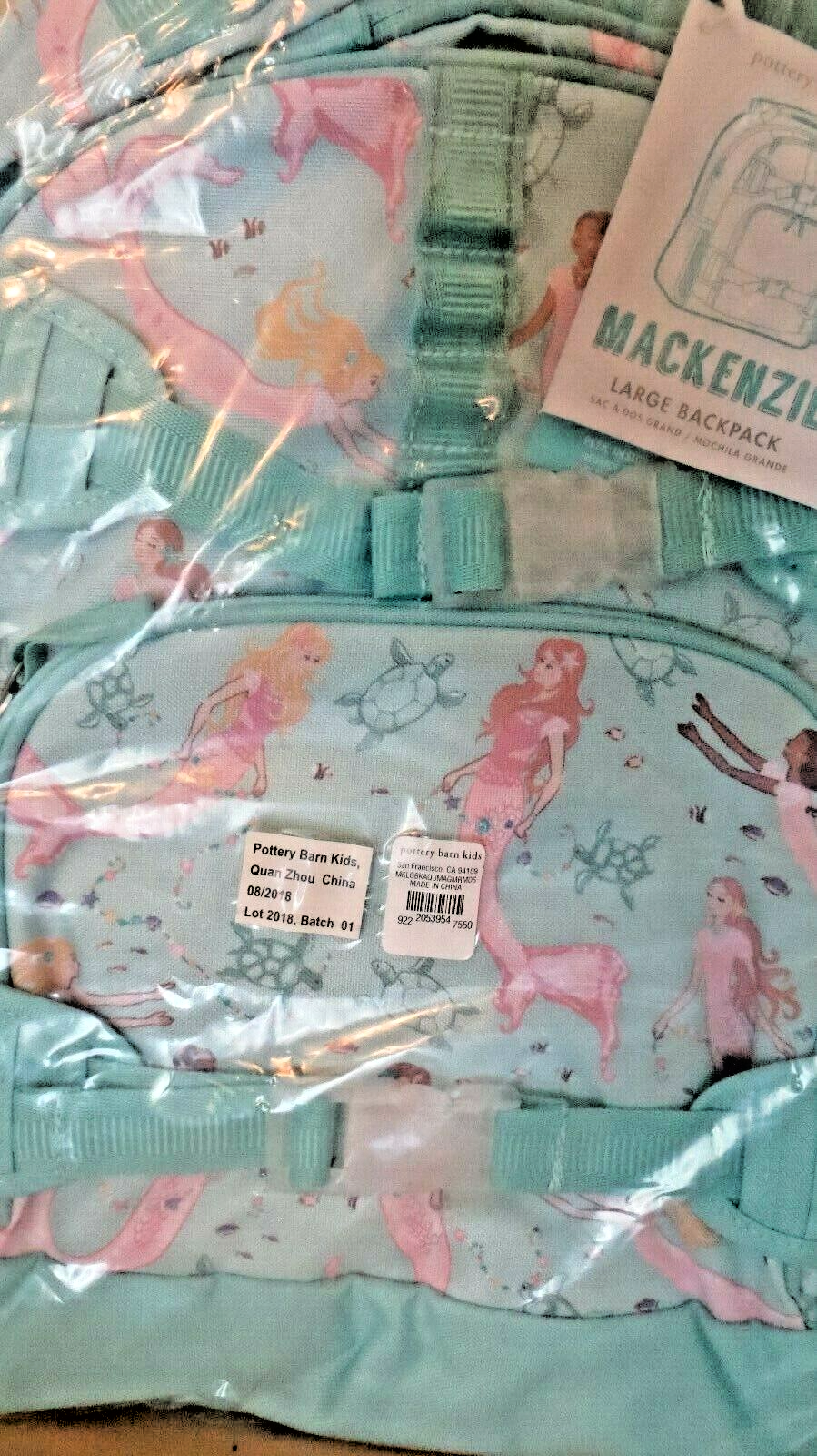 PONY Scuola Ceramica Fienile GRANDE ZAINO Disney Borsa Viaggio Vacanze Sirena Belle ? .