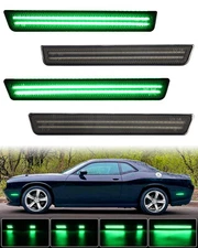 For 2015-2023 Dodge Challenger 4PCS Front Rear Sequential LED Side Marker Lights