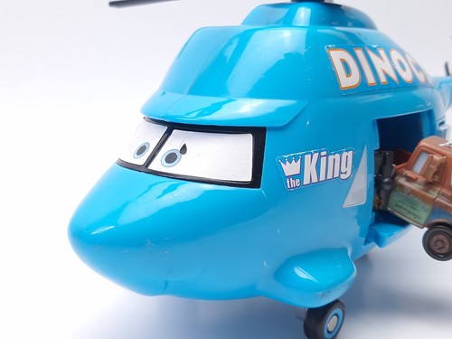 Disney Pixar Cars Le Roi Dinoco Hélicoptère Grand avec Son TESTÉ *LIRE* - Photo 3 sur 14