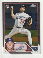 Michael Grove 2023 Topps Chrome Baseball Rookie Card 22 RC Los Angeles Dodgers