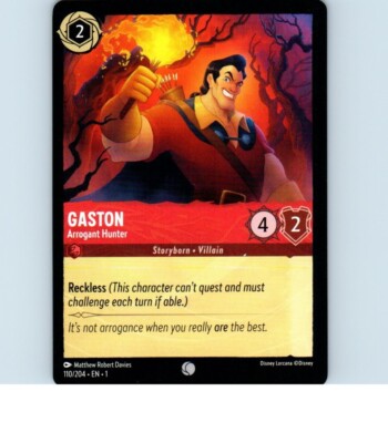 Gaston 110/204 Disney Lorcana Card Single | eBay