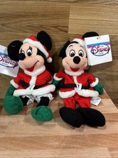 DISNEY - Mini Bean Bag Santa Mickey  Santa Minnie