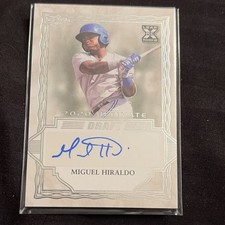 Leaf 2020 Ultimate Draft Miguel Hiraldo BA-MH11 Autograph Rookie Baseball Card