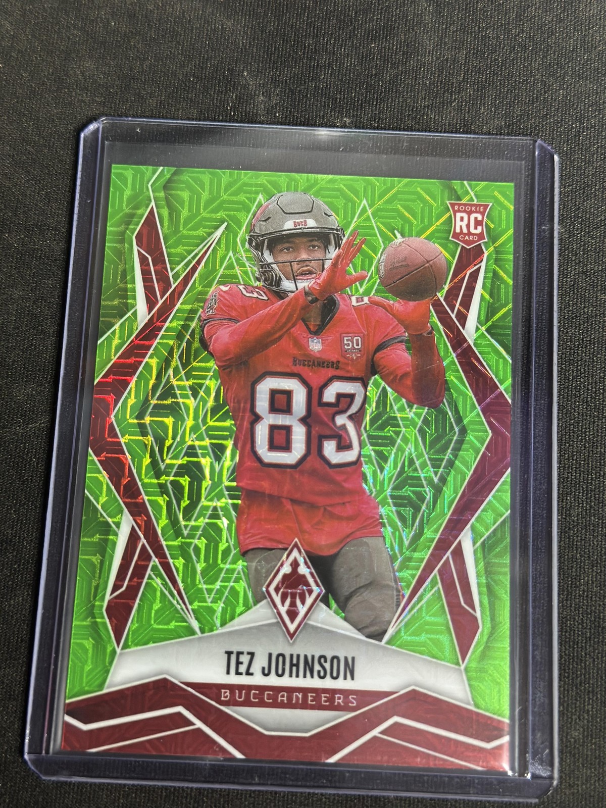 2025 Panini Phoenix #166 Tez Johnson Lime Green Mojo Prizm #/75