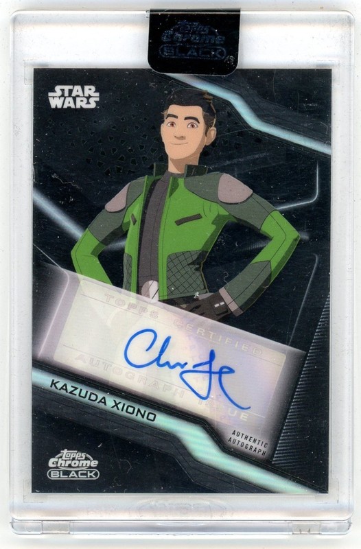 CHRISTOPHER SEAN as KAZUDA TOPPS STAR WARS CHROME BLACK Autograph AUTO CARD