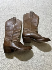 Steve Madden Reive Leather Boots Womens 8 Cognac Brown