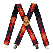 MELOTOUGH Men'S Suspenders Fully Elastic 2 Inch Wide X Back Heavy Duty Work Susp