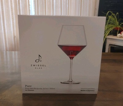 Set of 4 Zwiesel Glas Pure Pinot Noir Clear Wine Glasses 23.7oz from Germany