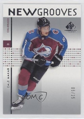 2019 SP Game Used Edition New Grooves Achievement 5/25 Cale Makar Rookie RC 3h1
