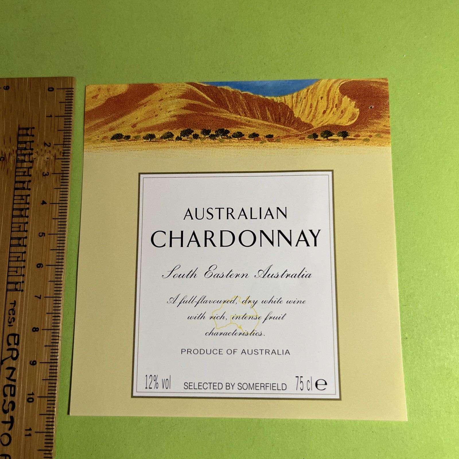 AUSTRALIAN CHARDONNAY SOUTH EASTERN AUSTRALIA VINO FRUIT - ETICHETTA COLLEZIONE