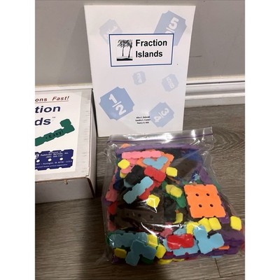 Vintage Fraction Islands Math Manipulatives Learning System Complete Set STEM