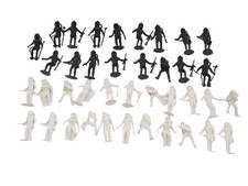 Vintage, 1960's , Astronauts, Plastic figures 22 white, 17 black