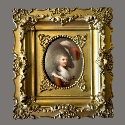 Antik, Miniatur, Portrait Gemälde, Herzogin von Devonshire, Georgina