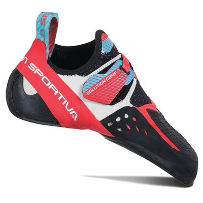La Sportiva Womens Solution Comp Rock Climbing Shoes 4.5 Hibiscus/Malibu Blue 2
