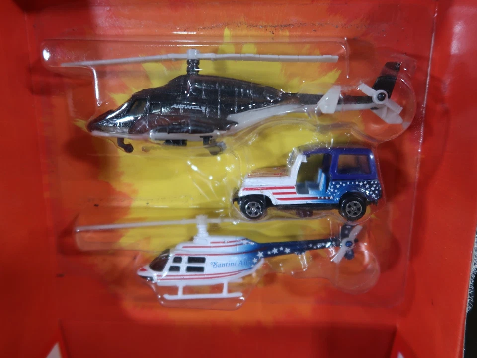 1984 Ertl AIRWOLF 3 Piece Gift Set #1230 Helicopters & Jeep New In Box  WOW RARE - Image 2 of 4