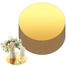 10 Inch Acrylic Round Mirrors for Tables Centerpieces Circle Mirrors Candle P...