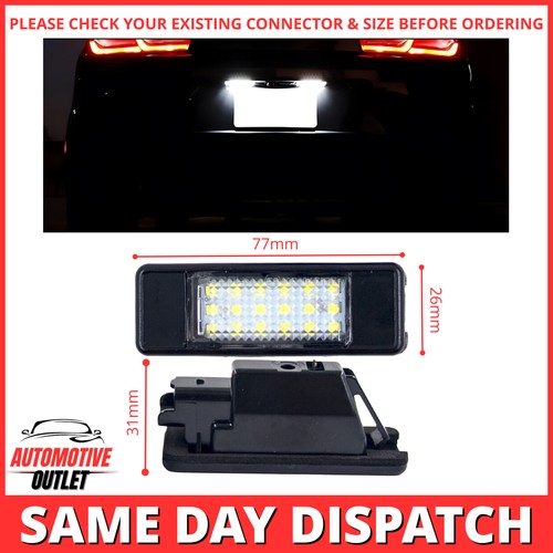 2x LICENCE NUMBER PLATE LED LIGHT FOR PEUGEOT 106 207 208 307 3008 CITROEN C2 C4