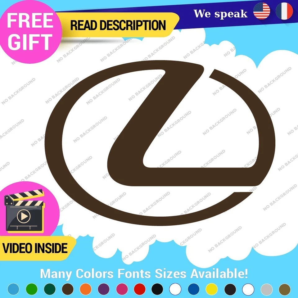 Fits Lexus Decals Stickers Vinyl Sport Racing Car Emblem Truck Race Class SUV Foto 2 de 4