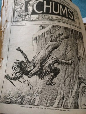 Sk300 Ephemera 1902 Picture Sioux And Puma Go Over The edge 