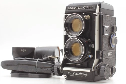 Blue Dot  [Near MINT w/Hood]  Mamiya C330 Professional + 80mm f2.8  From Japan