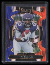 Tai Felton Rookie 2025 Panini Select #64 Blue and Orange Prizm Shock #/35