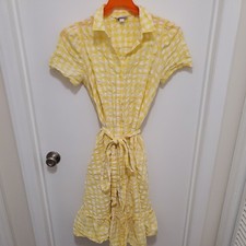 Lisa Marie Fernandez X Target Gingham-Golden Size Small Work-Dress Fit Flare