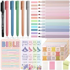 XKDOUS Bible Study Supplies Journaling Kit, Morandi Colored Kit-S