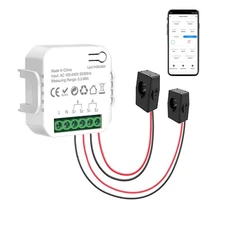 WiFi Smart Electricity Meter: Dual Channel Smart Home Energy Monitor with 2PC...
