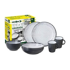 Brunner Granada Tete a Tete 8 Piece Melamine Non slip Dinner Set