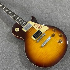 "Jimmy Page Style" Electric Guitar brown LP HH PICKUP chrome hardware 22 fret